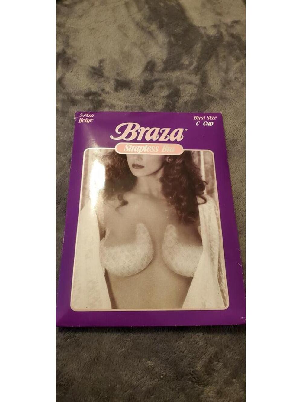 BRAZA ADHESIVE BRA STRAPLESS BACKLESS DISPOSABLE STICK ON BRA - C CUP